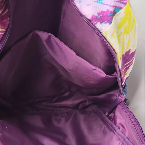 Puma Procat Backpack Purple Multi Color Zip Drawstring Adjustable Straps Pockets - Picture 7 of 9